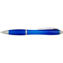 Load image into Gallery viewer, Nash RCS recycled plastic ballpoint pen with coloured barrel and grip (blue ink) — Royal blue (front)