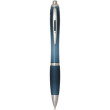 Load image into Gallery viewer, Nash RCS recycled plastic ballpoint pen with coloured barrel and grip (blue ink) — Hale Blue
