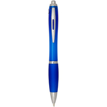 Load image into Gallery viewer, Nash RCS recycled plastic ballpoint pen with coloured barrel and grip (black ink) — Royal blue
