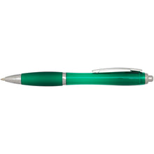 Load image into Gallery viewer, Nash RCS recycled plastic ballpoint pen with coloured barrel and grip (black ink) — Green (front)