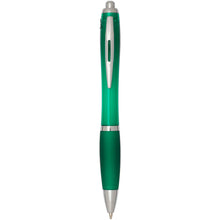 Load image into Gallery viewer, Nash RCS recycled plastic ballpoint pen with coloured barrel and grip (black ink) — Green