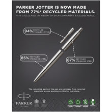 Load image into Gallery viewer, Parker Jotter ballpoint pen (black ink) — Steel (detail 2)