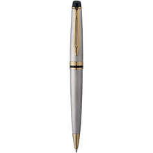 Load image into Gallery viewer, Waterman Expert ballpoint pen (blue ink) — Steel / Gold (front)