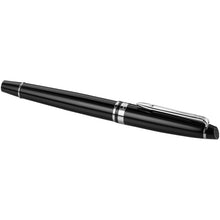 Load image into Gallery viewer, Waterman Expert fountain pen (blue ink) — Black / Chrome (detail)