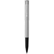Load image into Gallery viewer, Waterman Graduate rollerball pen (black ink) — Chrome (front)