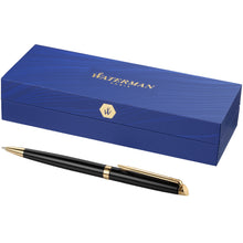 Load image into Gallery viewer, Waterman Hémisphère ballpoint pen (blue ink) — Black / Gold