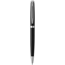 Load image into Gallery viewer, Waterman Hémisphère ballpoint pen (blue ink) — Black / Silver (front)