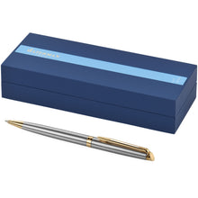 Load image into Gallery viewer, Waterman Hémisphère ballpoint pen (blue ink) — Silver / Gold (detail)