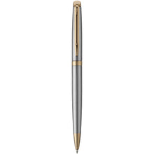 Load image into Gallery viewer, Waterman Hémisphère ballpoint pen (blue ink) — Silver / Gold (front)