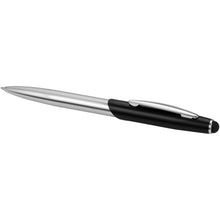 Load image into Gallery viewer, Geneva stylus ballpoint pen and rollerball pen set (blue ink) — Silver / Black (detail 2)