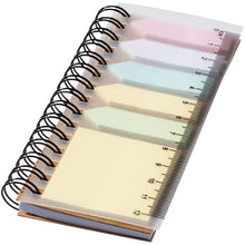 Load image into Gallery viewer, Spinner spiral notebook with coloured sticky notes — Natural