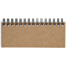 Load image into Gallery viewer, Spinner spiral notebook with coloured sticky notes — Natural (back)