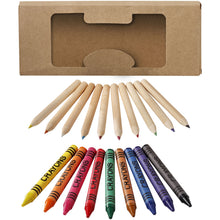 Load image into Gallery viewer, Lucky 19-piece coloured pencil and crayon set — Natural