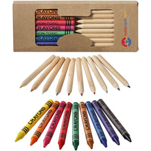 Load image into Gallery viewer, Lucky 19-piece coloured pencil and crayon set — Natural (detail 2)