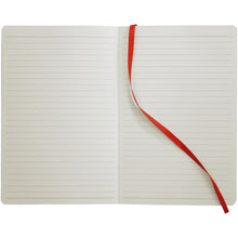 Load image into Gallery viewer, Classic A5 soft cover notebook — Red (detail)