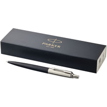 Load image into Gallery viewer, Parker Jotter Bond Street ballpoint pen (blue ink) — Black / Silver