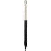 Load image into Gallery viewer, Parker Jotter Bond Street ballpoint pen (blue ink) — Black / Silver (back)