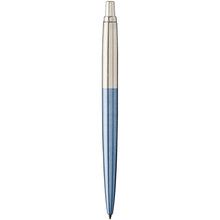Load image into Gallery viewer, Parker Jotter Bond Street ballpoint pen (blue ink) — Light blue / Silver (back)