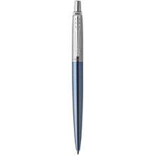 Load image into Gallery viewer, Parker Jotter Bond Street ballpoint pen (blue ink) — Light blue / Silver (front)