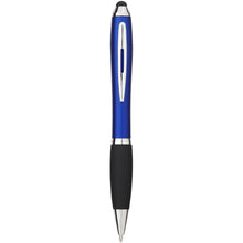 Load image into Gallery viewer, Nash coloured stylus ballpoint pen with black grip (blue ink) — Royal blue / Black