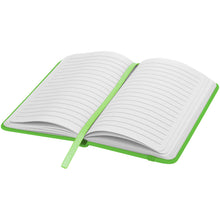Load image into Gallery viewer, Spectrum A6 hard cover notebook — Lime green (detail)