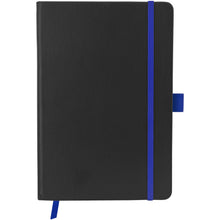 Load image into Gallery viewer, Colour-edge A5 hard cover notebook — Black / Royal blue (front)