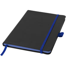 Load image into Gallery viewer, Colour-edge A5 hard cover notebook — Black / Royal blue