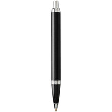 Load image into Gallery viewer, Parker IM ballpoint pen (blue ink) — Black / Chrome (back)