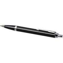 Load image into Gallery viewer, Parker IM ballpoint pen (blue ink) — Black / Chrome (detail)