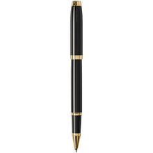Load image into Gallery viewer, Parker IM rollerball pen (black ink) — Black / Gold (back)