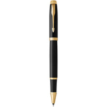 Load image into Gallery viewer, Parker IM rollerball pen (black ink) — Black / Gold (detail)