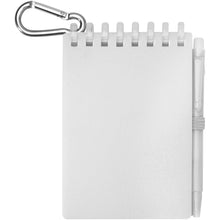 Load image into Gallery viewer, Lig Mini recycled outdoor soft cover notebook and ballpoint pen set (black ink) — Transparent (front)