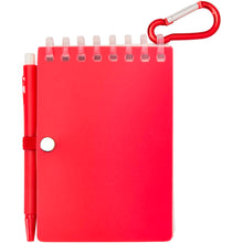 Load image into Gallery viewer, Lig Mini recycled outdoor soft cover notebook and ballpoint pen set (black ink) — Red (back)