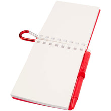 Load image into Gallery viewer, Lig Mini recycled outdoor soft cover notebook and ballpoint pen set (black ink) — Red (detail)