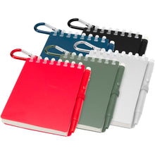 Load image into Gallery viewer, Lig Mini recycled outdoor soft cover notebook and ballpoint pen set (black ink) — group
