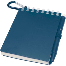Load image into Gallery viewer, Lig Mini recycled outdoor soft cover notebook and ballpoint pen set (black ink) — Ocean blue