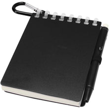 Load image into Gallery viewer, Lig Mini recycled outdoor soft cover notebook and ballpoint pen set (black ink) — Black