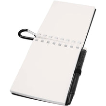 Load image into Gallery viewer, Lig Mini recycled outdoor soft cover notebook and ballpoint pen set (black ink) — Black (detail)