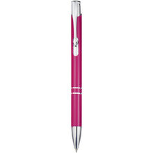 Load image into Gallery viewer, Moneta aluminium click ballpoint pen (blue ink) — Magenta (front)
