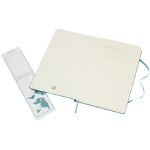 Load image into Gallery viewer, Moleskine Classic L hard cover notebook - ruled — Reef blue (detail)