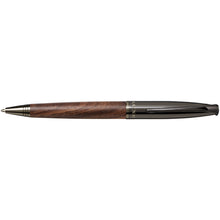 Load image into Gallery viewer, Loure wood barrel ballpoint pen (black ink) — Black / Dark brown (front)
