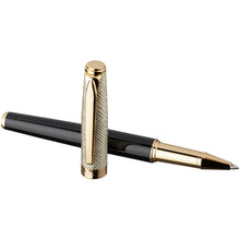 Load image into Gallery viewer, Doré rollerball pen (black ink) — Black / Gold (detail 2)