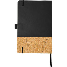 Load image into Gallery viewer, Evora A5 cork thermo PU notebook — Black (back)