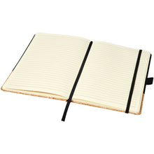 Load image into Gallery viewer, Evora A5 cork thermo PU notebook — Black (detail)