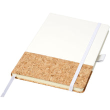 Load image into Gallery viewer, Evora A5 cork thermo PU notebook — White
