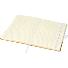 Load image into Gallery viewer, Evora A5 cork thermo PU notebook — White (detail)
