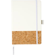 Load image into Gallery viewer, Evora A5 cork thermo PU notebook — White (front)