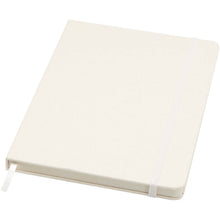 Load image into Gallery viewer, Bass A5 recycled hard cover notebook with lined pages — White