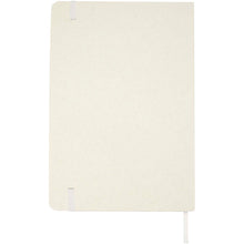 Load image into Gallery viewer, Bass A5 recycled hard cover notebook with lined pages — White (back)