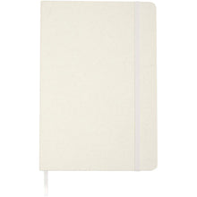 Load image into Gallery viewer, Bass A5 recycled hard cover notebook with lined pages — White (front)